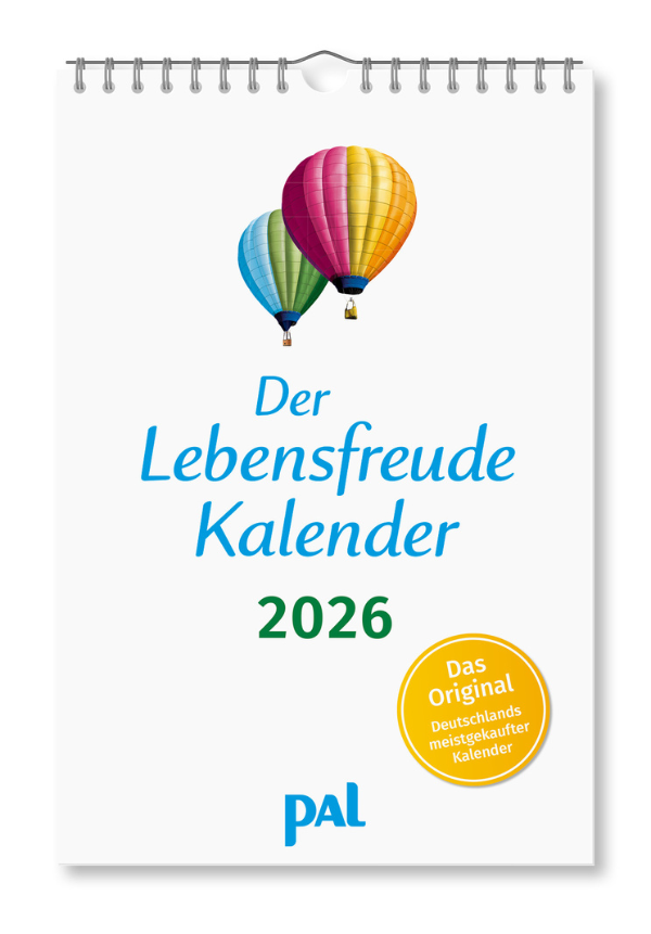 Der Lebensfreude Kalender 2026 Der Original-Wandkalender, der meistgekaufte deutschsprachiger Kalender, 40 Blatt mit Spiralbindung. Mit motivierenden Denkanstößen, psychologischen Impulstexten und Naturfotos